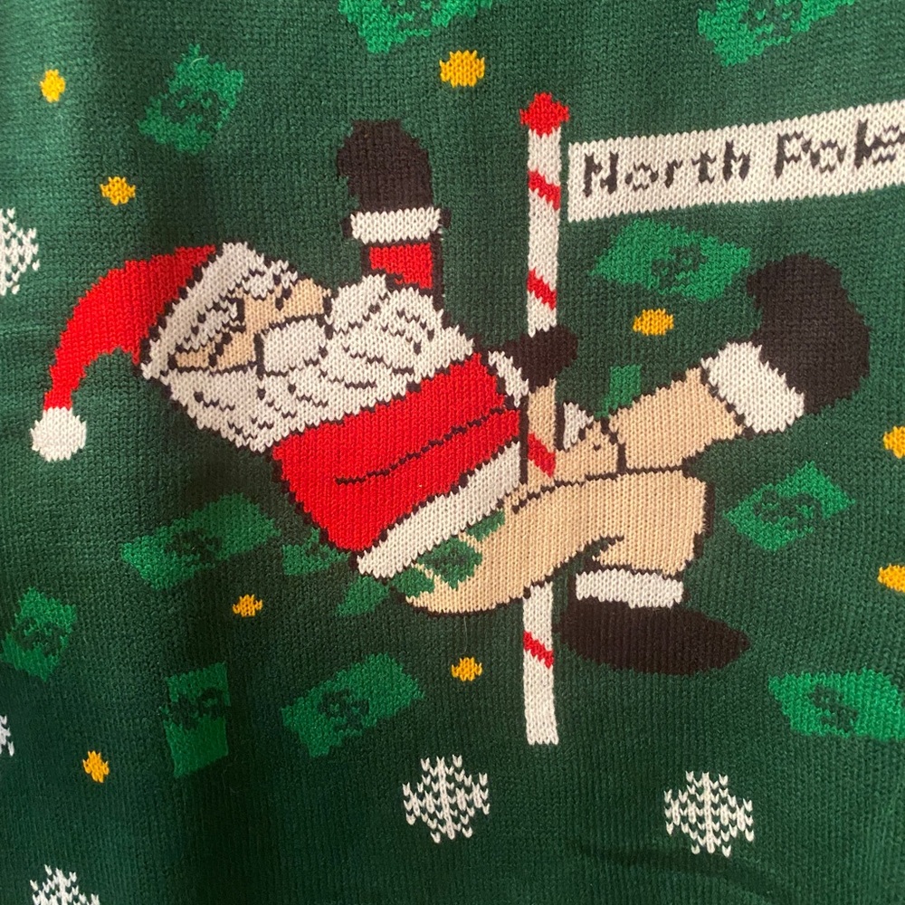 Funziez Stripper Santa Ugly Christmas Sweater - Picture 2 of 4